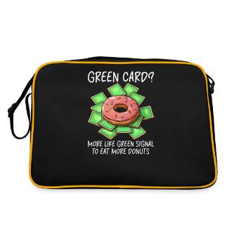 Carte verte amérindienne ? Green Signal Eat Donut - Sac Retro - noir/or - Dos