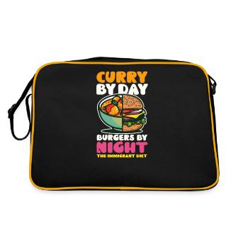 American Indian Curry by Day, Burgers by Night - Retro Bag - black/gold - Back