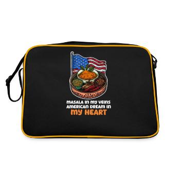 Veines masala amérindiennes Coeur de rêve américain - Sac Retro - noir/or - Dos