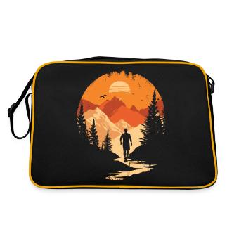 Running design for runners at the marathon - Retro Bag - black/gold - Back