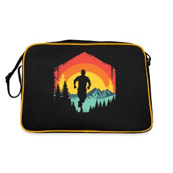 Running design for runners at the marathon - Retro Bag - black/gold - Back