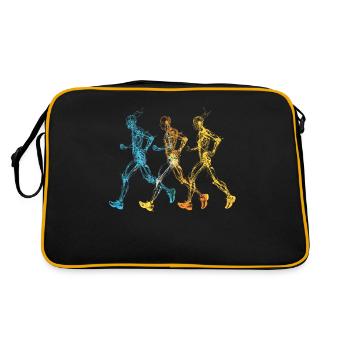 Conception de course pour les coureurs au marathon - Sac Retro - noir/or - Dos