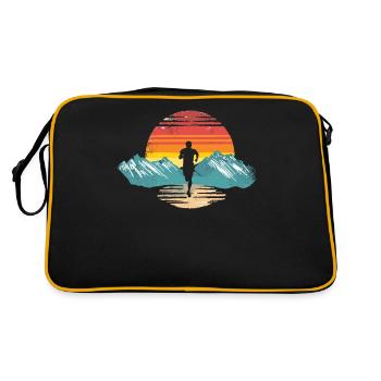 Running design for runners at the marathon - Retro Bag - black/gold - Back