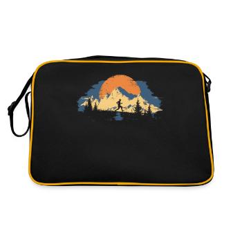 Running design for runners at the marathon - Retro Bag - black/gold - Back