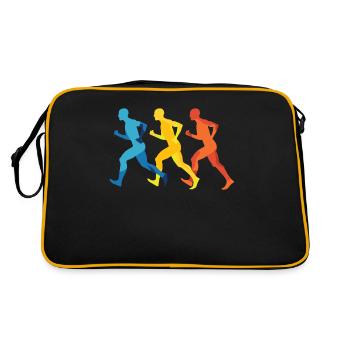 Running design for runners at the marathon - Retro Bag - black/gold - Back