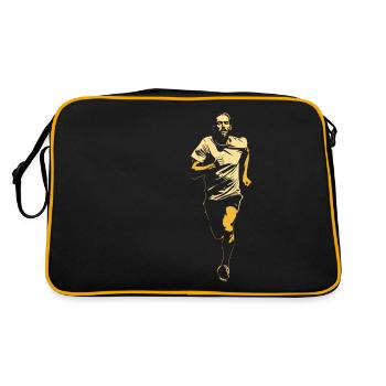 Running design for runners at the marathon - Retro Bag - black/gold - Back