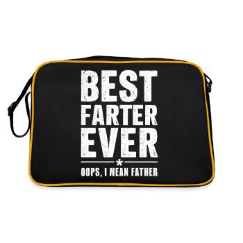 Best Dad Ever Funny Statement - Retro Bag - black/gold - Back