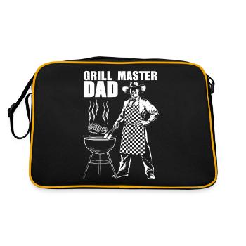 Maître du grill et fier père - Sac Retro - noir/or - Dos