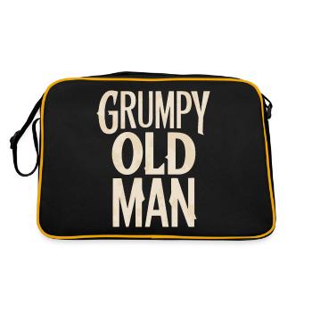 Grumpy Old Man Unverwechselbarer Stil - Retro Tasche - Schwarz/Gold - Hinten