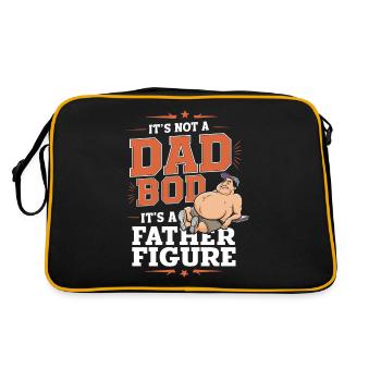 Nicht Einfach Ein Dad Bod Sondern Vaterfigur - Retro Tasche - Schwarz/Gold - Hinten
