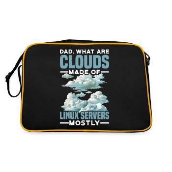 What Are Clouds Made Of, Linux Servers Mostly 31 - Retro Bag - black/gold - Back