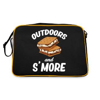Outdoors and S'more Glamping Trailer Backpacking - Retro Bag - black/gold - Back