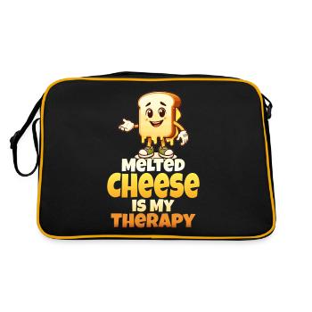 Le fromage fondu est ma thérapie - Sac Retro - noir/or - Dos