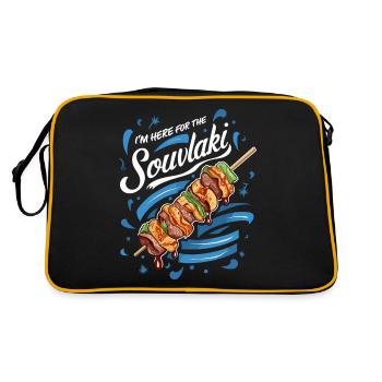 I'm here for the souvlaki experience - Retro Bag - black/gold - Back
