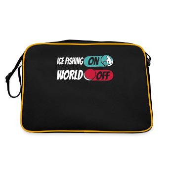 Eisfischen Eisangeln Ice Fishing On World Off - Retro Bag - black/gold - Back