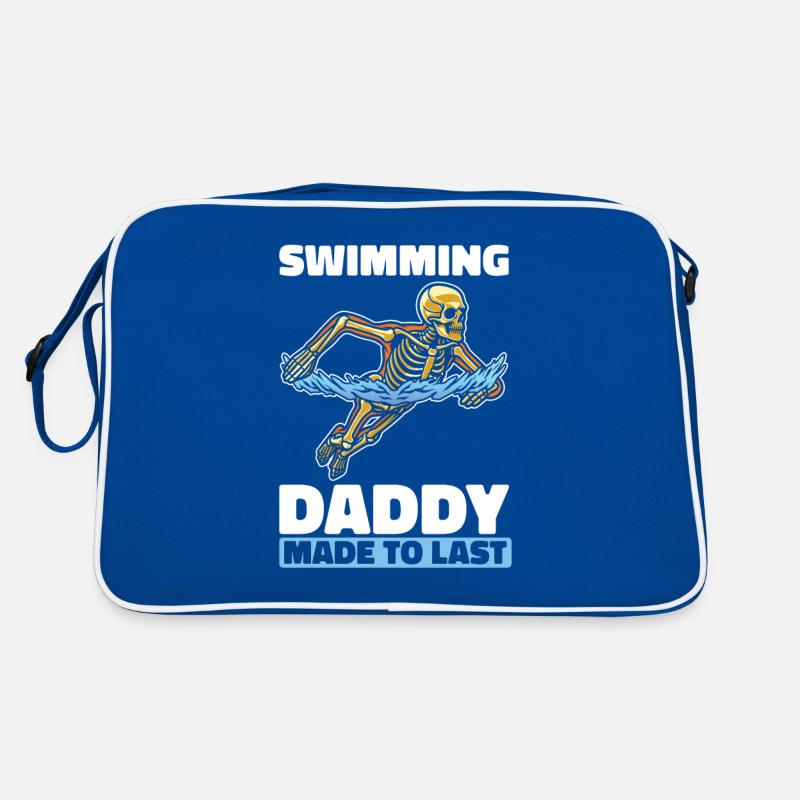 Swimming Float Skeleton Fathers Day Dad Retro Bag