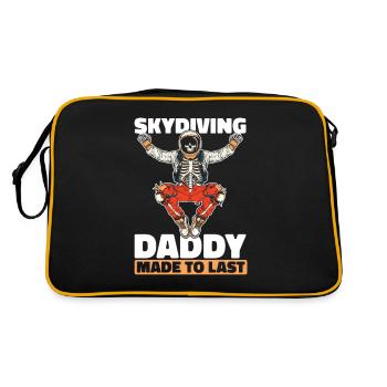 Parachutist Skydiving Skeleton - Retro Bag - black/gold - Back