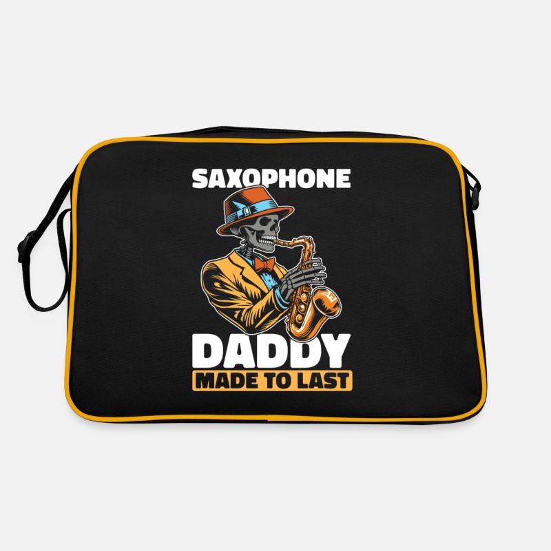 Saxophone Saxophone Skeleton Fathers Day Dad Retro Bag
