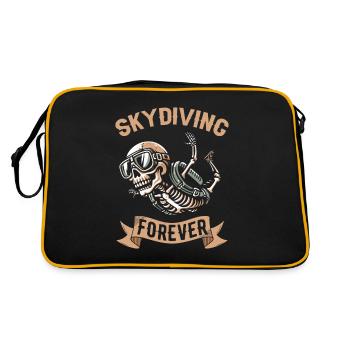 Parachutist Skydiving Skeleton - Retro Bag - black/gold - Back