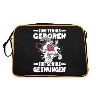 Né pour jouer au tennis, forcé d’aller à l’école - Sac Retro - noir/or - Dos