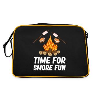 Time For Smore Fun Glamping Trailer Backpacking - Retro Tasche - Schwarz/Gold - Hinten