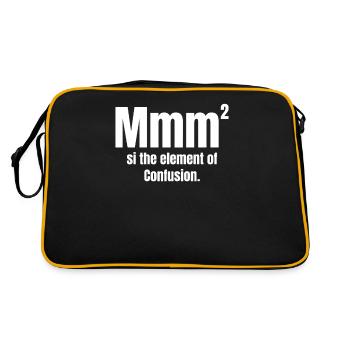 mmm is the element of confusion funny chemistry - Retro Bag - black/gold - Back