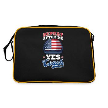 4. Juli Baseballtrainer Wiederhole Ja Trainer - Retro Tasche - Schwarz/Gold - Hinten