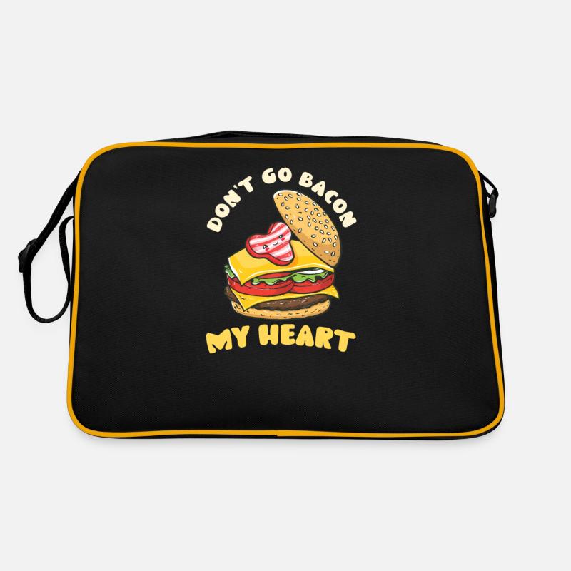Hamburger Ne va pas Bacon My Heart Sac Retro