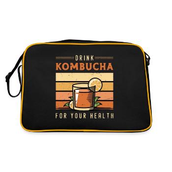 Boire du Kombucha pour votre santé Tea Lover Kombucha - Sac Retro - noir/or - Dos