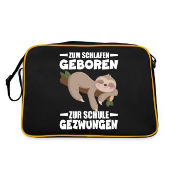 Nés pour dormir, forcés d’aller à l’école - Sac Retro - noir/or - Dos