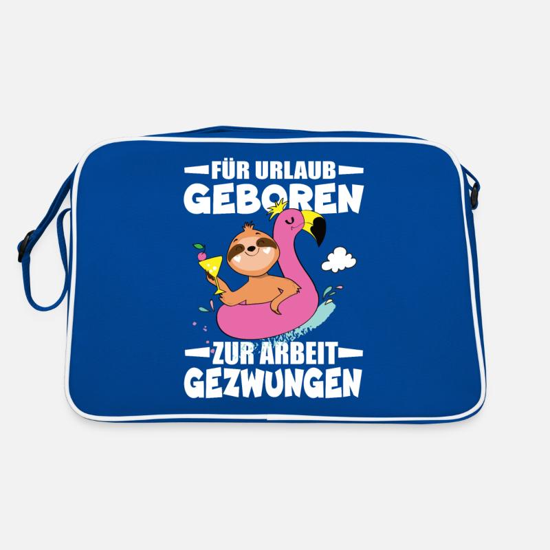 Born for vacation, forced to work Retro Bag