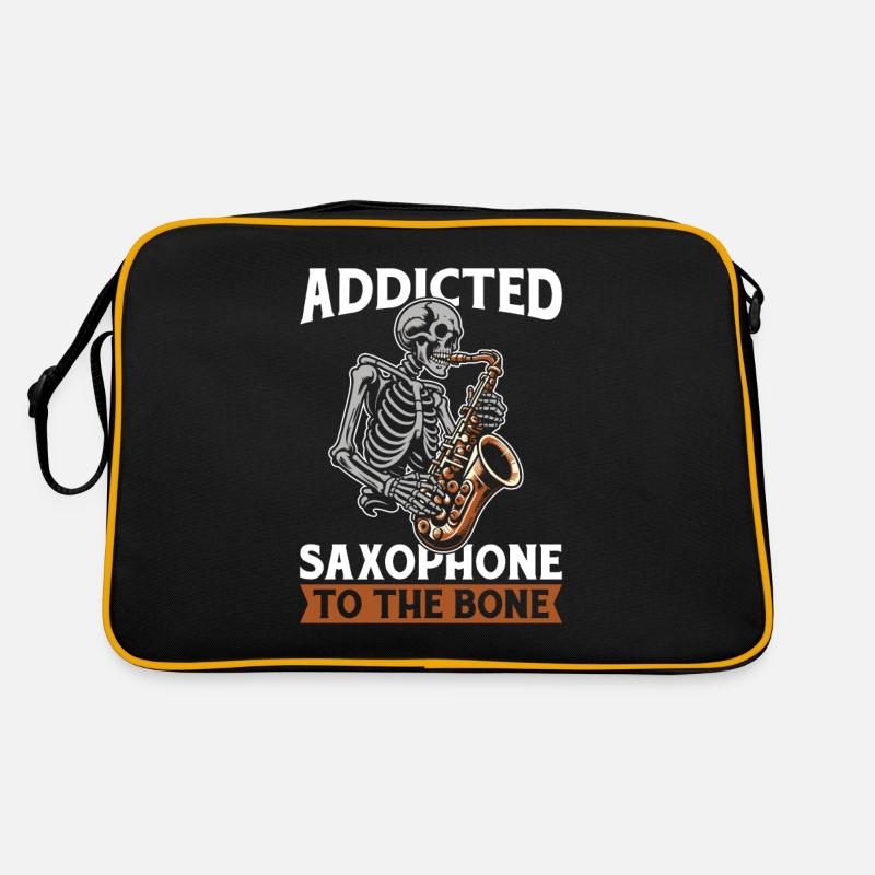 Saxophone Saxophone Squelette Sac Retro