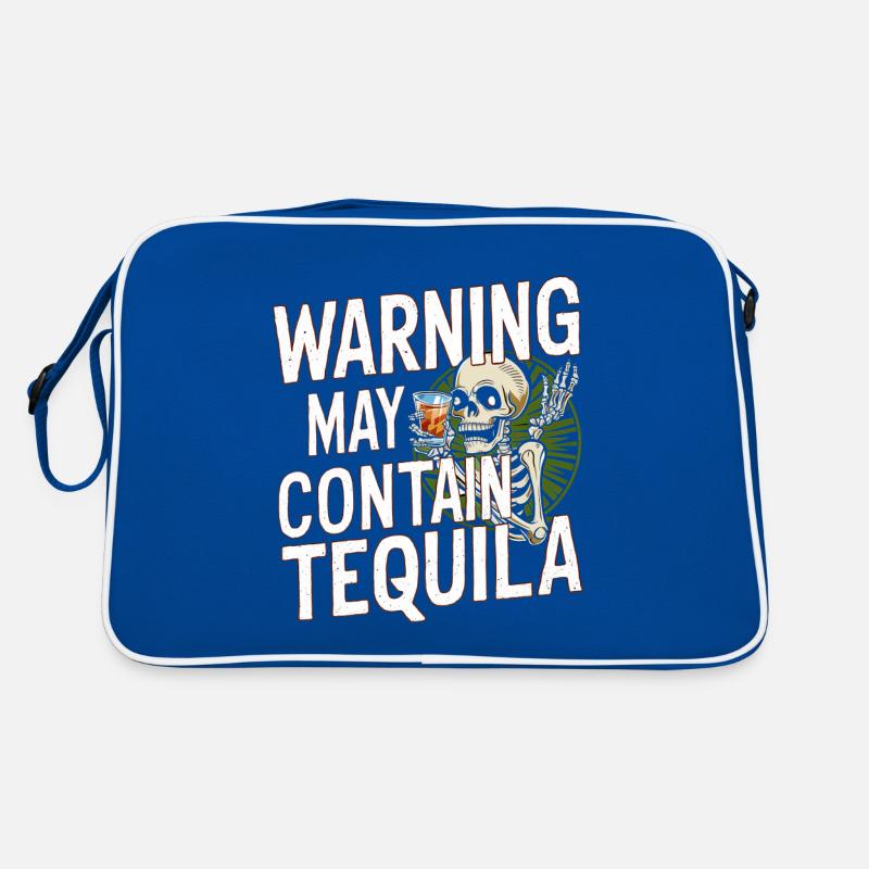Warning May Contain Tequila 16 Retro Tasche