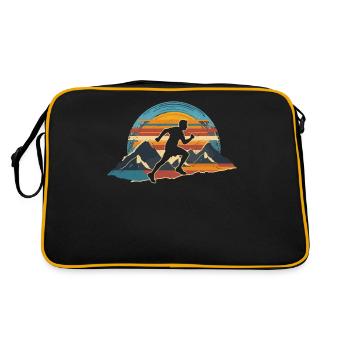 Running design for runners at the marathon - Retro Bag - black/gold - Back