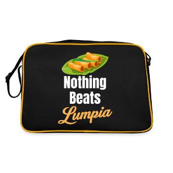 Nichts Geht Über Lumpia Pinoy Shanghai Adobo - Retro Tasche - Schwarz/Gold - Hinten