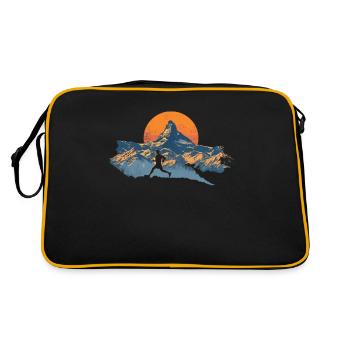 Running design for runners at the marathon - Retro Bag - black/gold - Back