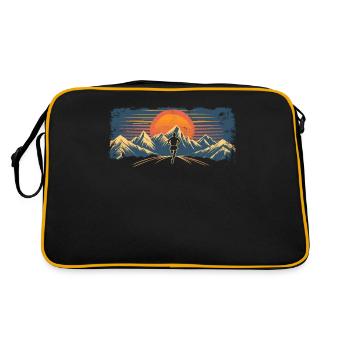 Running design for runners at the marathon - Retro Bag - black/gold - Back