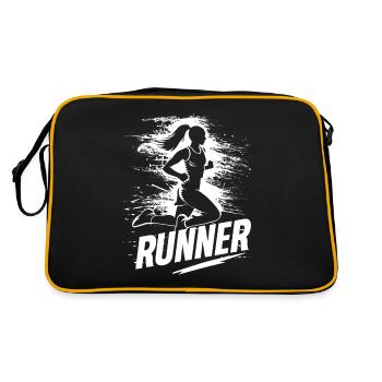 Conception de course pour les coureurs au marathon - Sac Retro - noir/or - Dos
