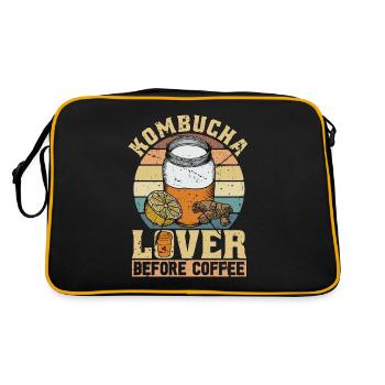 Amateur de kombucha avant d’être amateur de café à la maison - Sac Retro - noir/or - Dos