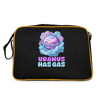 Uranus Uranus Has Gas! - Retro Bag - black/gold - Back