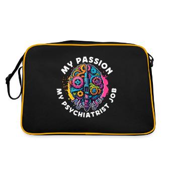 Psychiatre Ma passion Mon psychiatre Psychologie - Sac Retro - noir/or - Dos