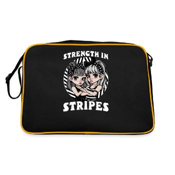 Ehlers Danlos Strength in Stripes - Retro Bag - black/gold - Back