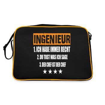 Engineer - Retro Bag - black/gold - Back