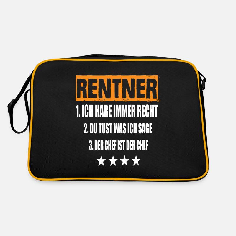 Retraité - Sac Retro - noir/or