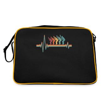 Cricket Ekg Heartbeat - Retro Bag - black/gold - Back