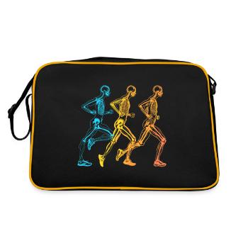 Running design for runners at the marathon - Retro Bag - black/gold - Back