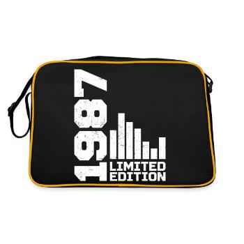 Vintage, 1987, Cadeau d’anniversaire, 1987, Année 1987 - Sac Retro - noir/or - Dos