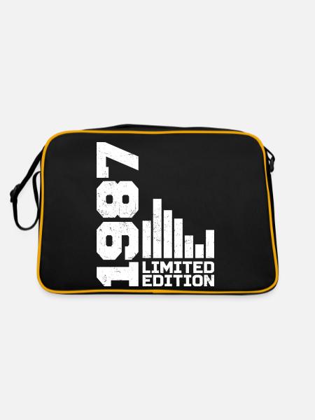 Vintage 1987 Birthday Gift 1987 Year 1987 - Retro Bag - black/gold - Back