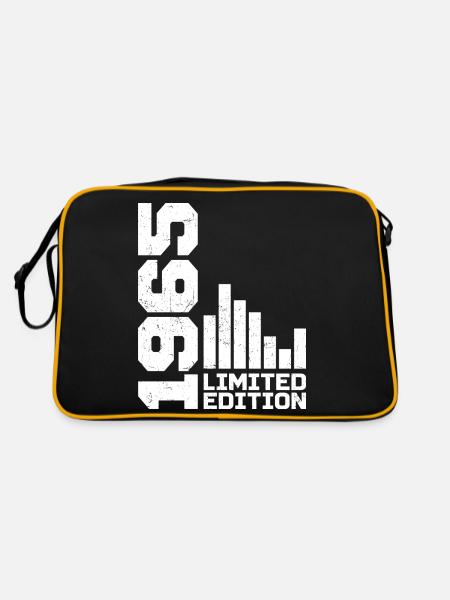 Vintage, 1965, Cadeau d’anniversaire, 1965, 1965 - Sac Retro - noir/or - Dos