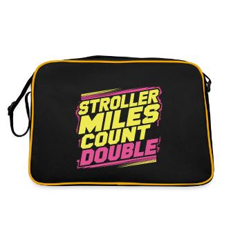 Poussette Miles Count Double 13 - Sac Retro - noir/or - Dos